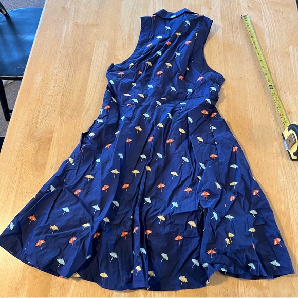 MAEVE BY ANTHROPOLOGIE Women's Sleeveless Mini Shirt Dress Size XS In Blue - Picture 10 of 11